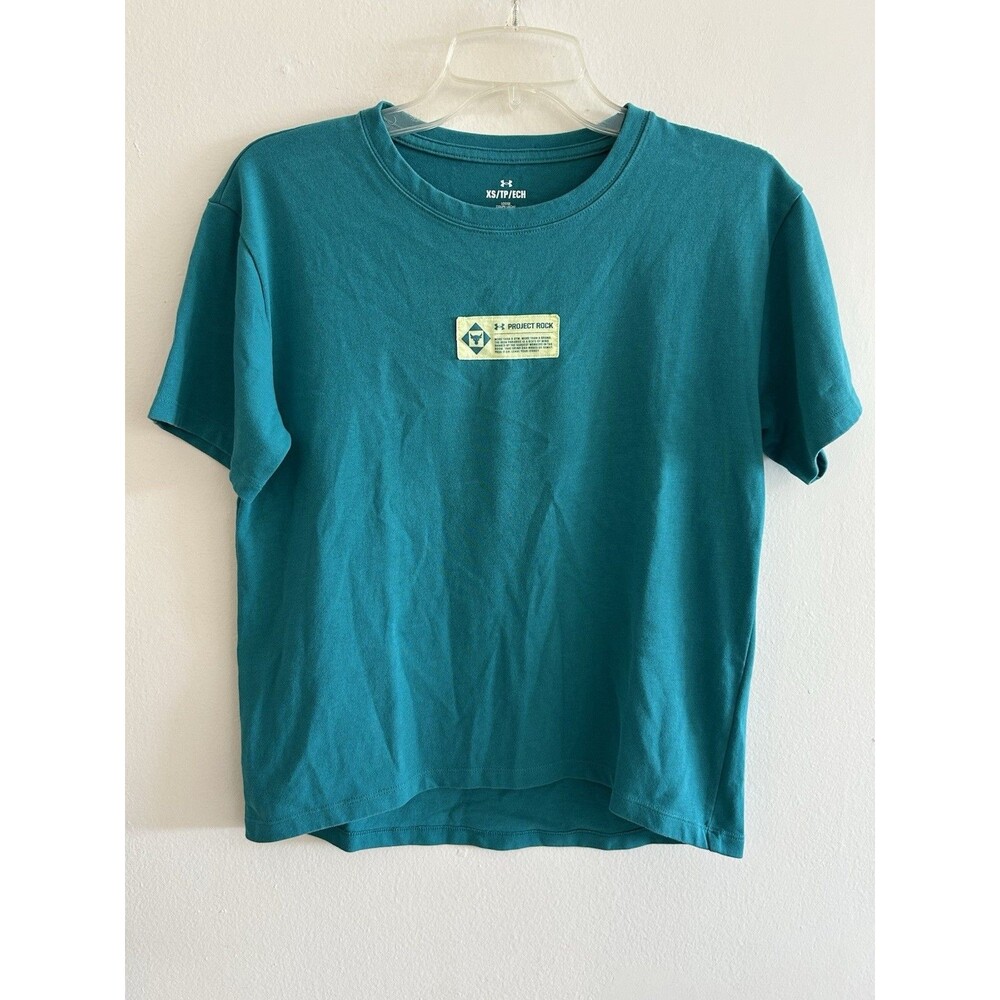 Under Armour Project Rock Globe Loose Women's Short Sleeve Tshirt Size XS